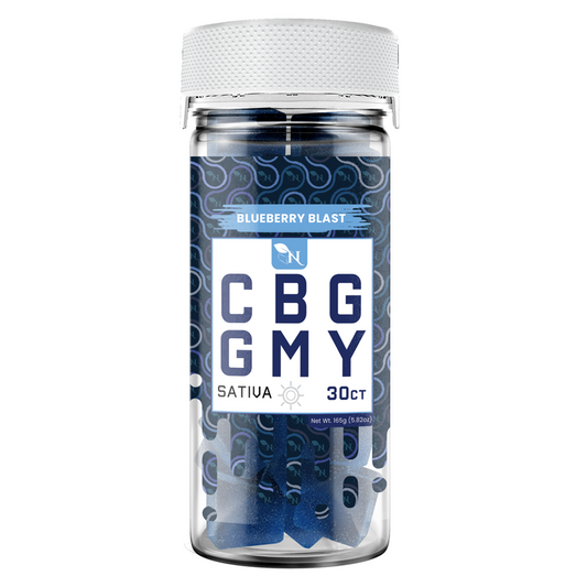 AGFN CBG GUMMY: BLUEBERRY BLAST SATIVA (1500MG) - PUFFS AND GIGGLES
