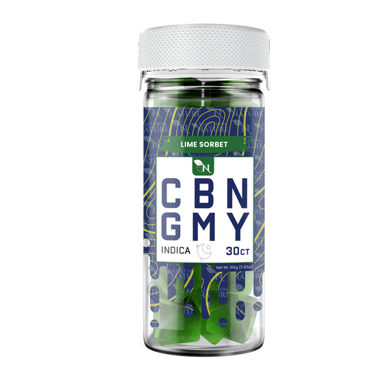 AGFN CBN GUMMY: LIME SORBET INDICA (1500MG) - PUFFS AND GIGGLES