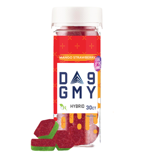 A GIFT FROM NATURE DELTA-9 HYBRID GUMMY JAR: MANGO STRAWBERRY - PUFFS AND GIGGLES